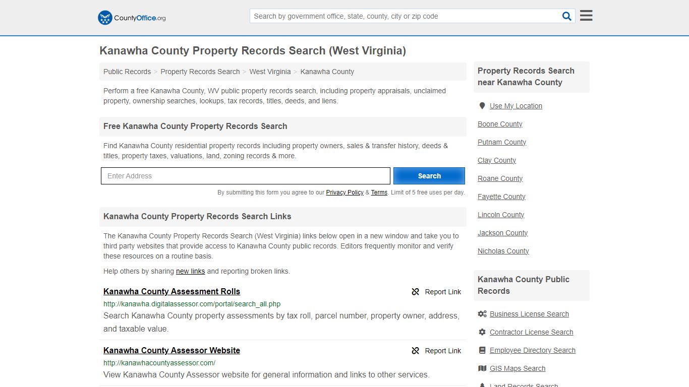 Kanawha County Property Records Search (West Virginia) - County Office